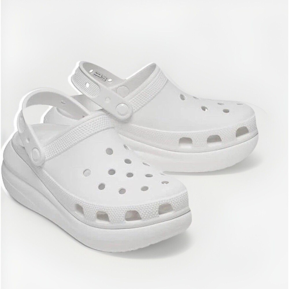 Crocs Classic Crush Clogs White Men’s Size 12 Women Size 14 NEW